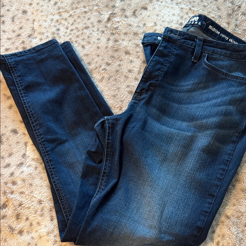Lee Riders Dark Blue Midrise Skinny Jeans